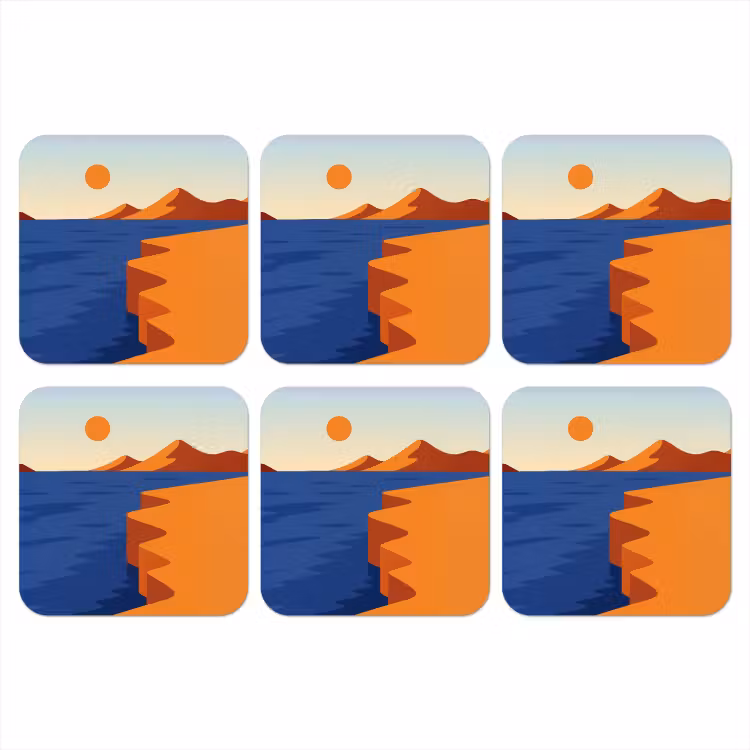 Onderzetter - Landschap - Bergen - Zon - Zee — 1