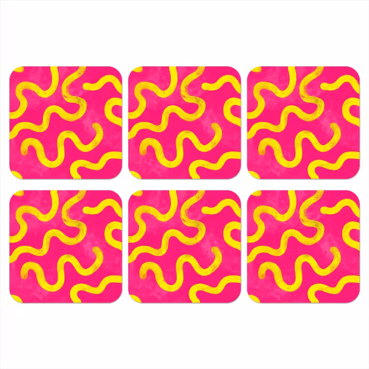 Onderzetter - Lijn - Geel - Abstract — 1