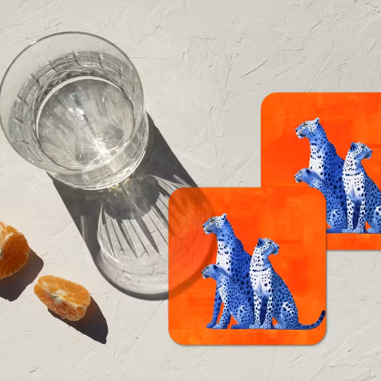 Onderzetter - Luipaarden - Stippen - Oranje — 3