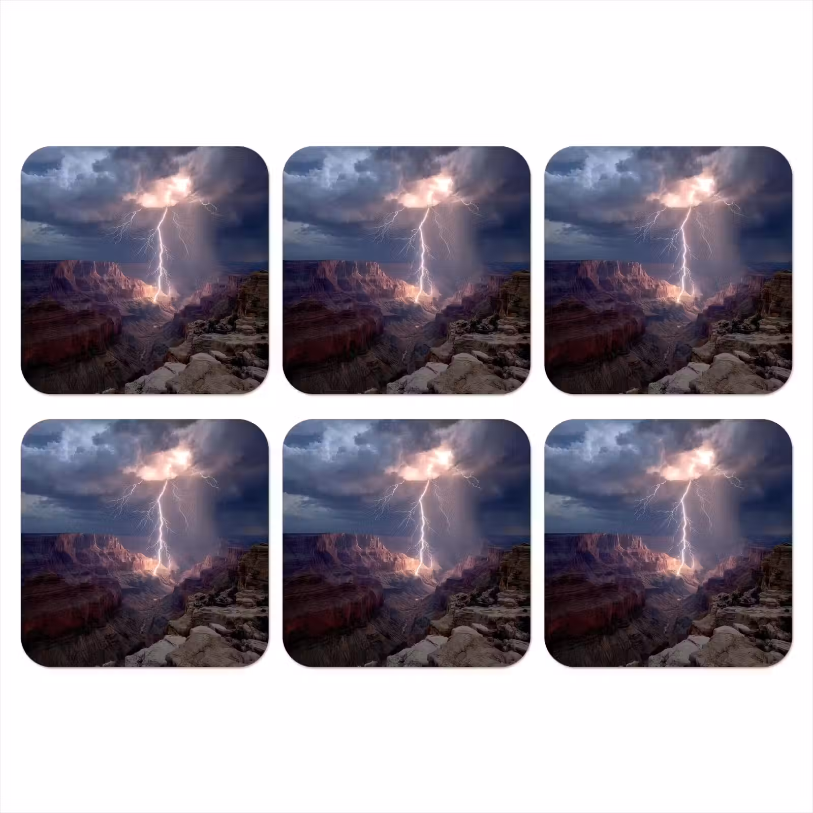 Onderzetter - Bliksem - Wolken - Canyon — 1
