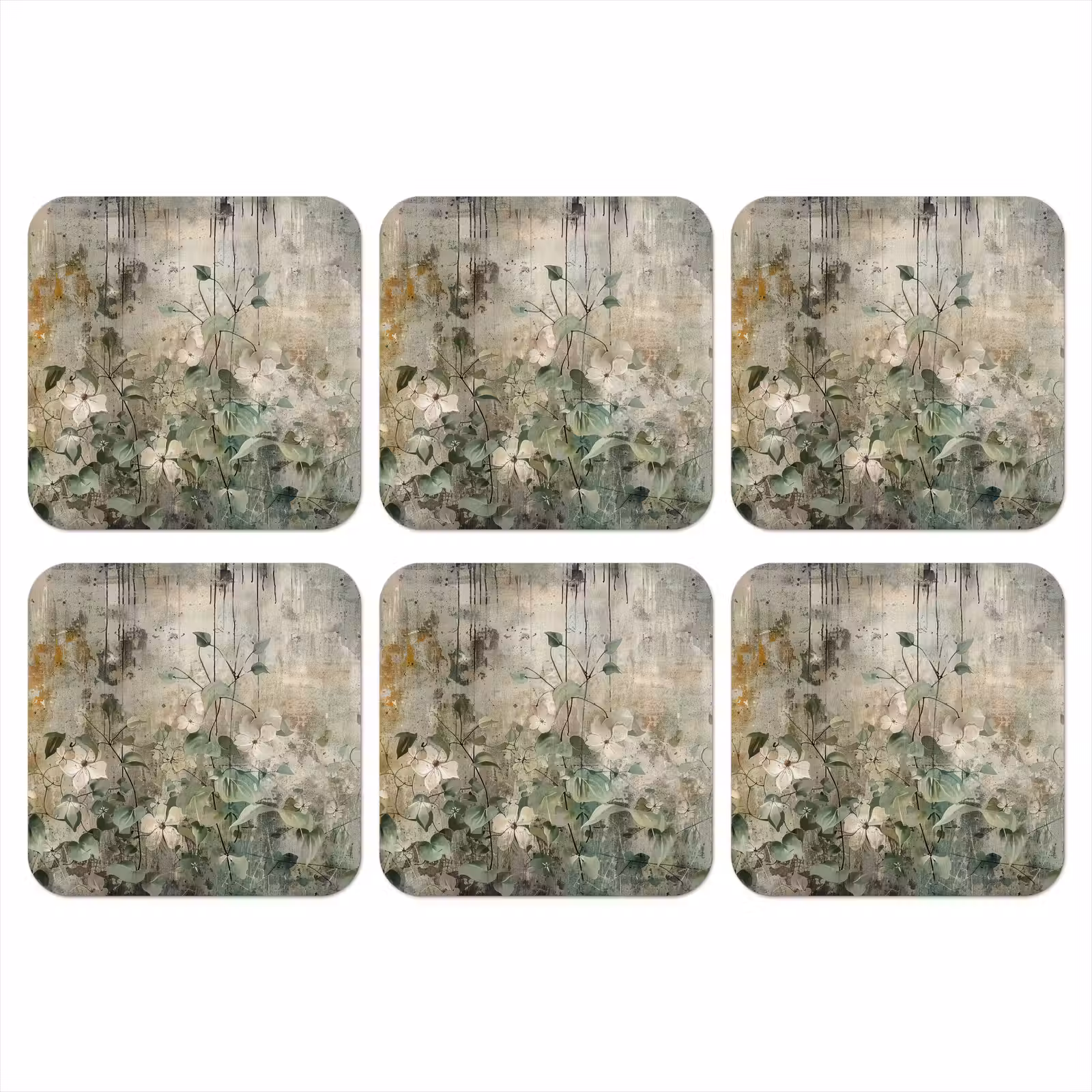 Onderzetter - Bloemen - Bladeren - Abstract - Modern — 1