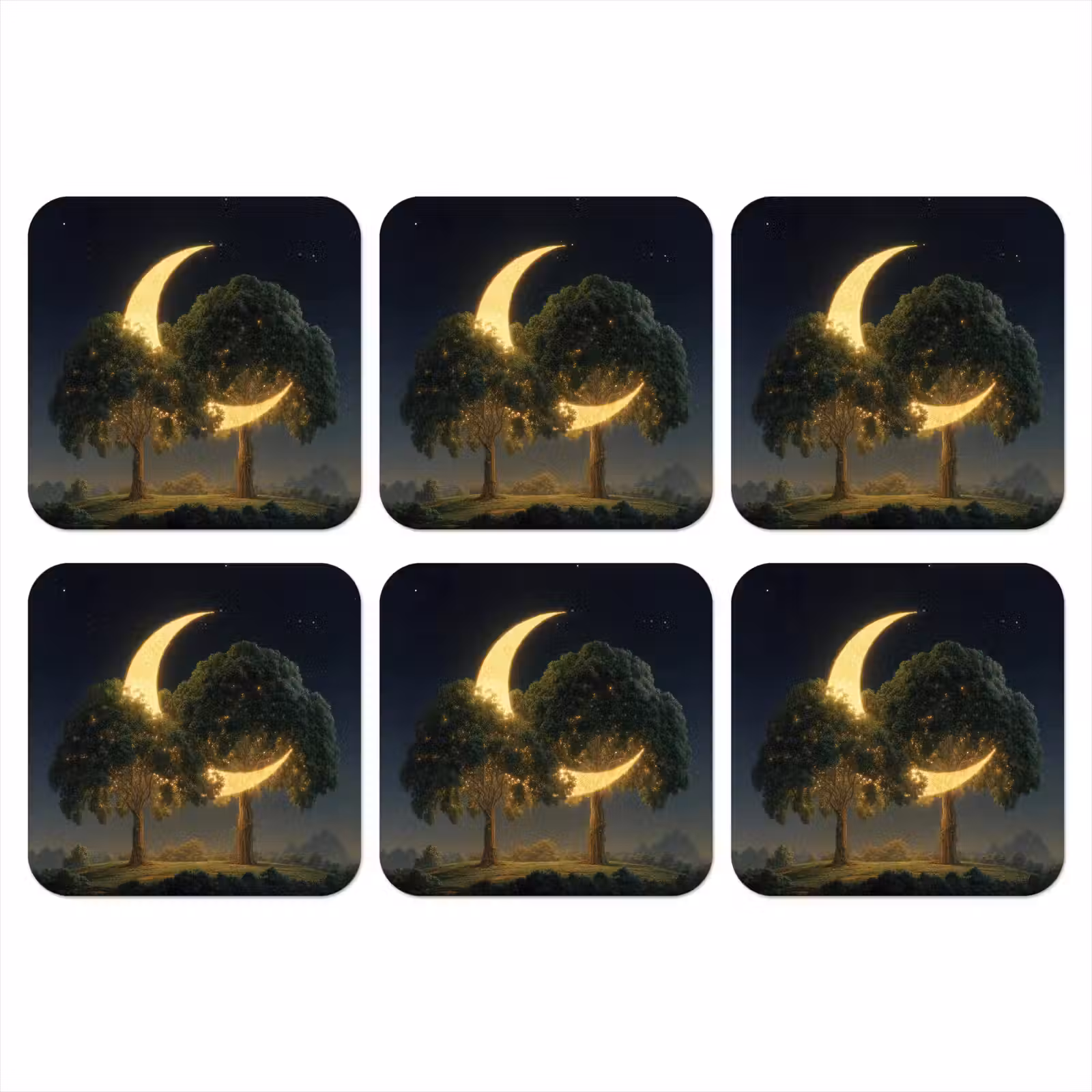 Onderzetter - Maan - Bomen - Rust — 1