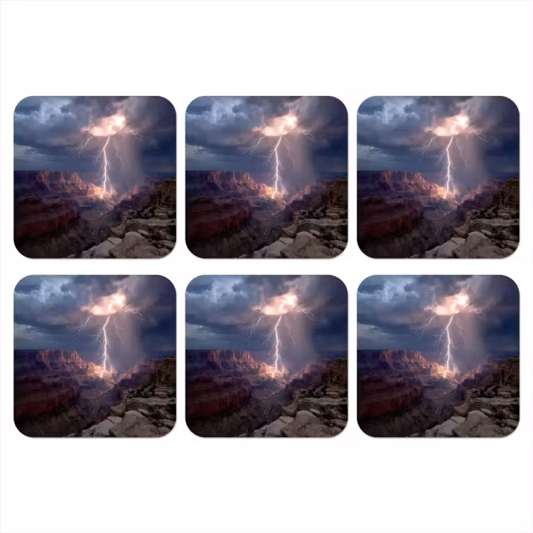 Onderzetter - Bliksem - Wolken - Canyon — 1