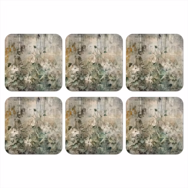 Onderzetter - Bloemen - Bladeren - Abstract - Modern — 1