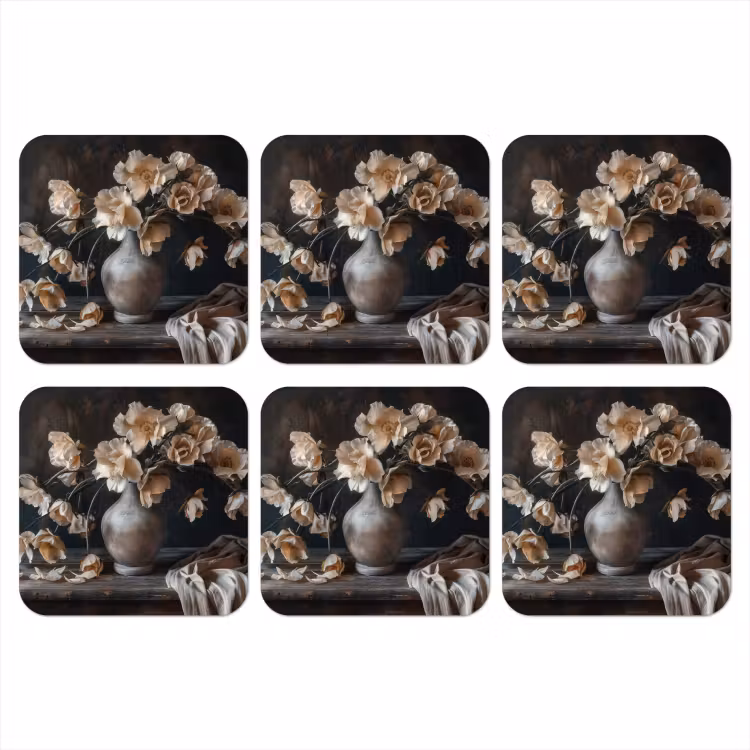 Onderzetter - Bloemen - Vaas - Kunst - Stilleven — 1