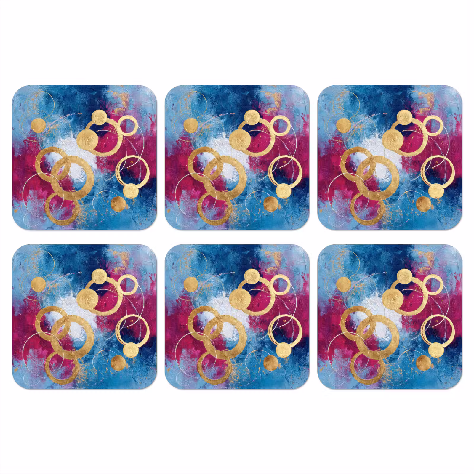 Onderzetter - Cirkels - Goud - Abstract — 1