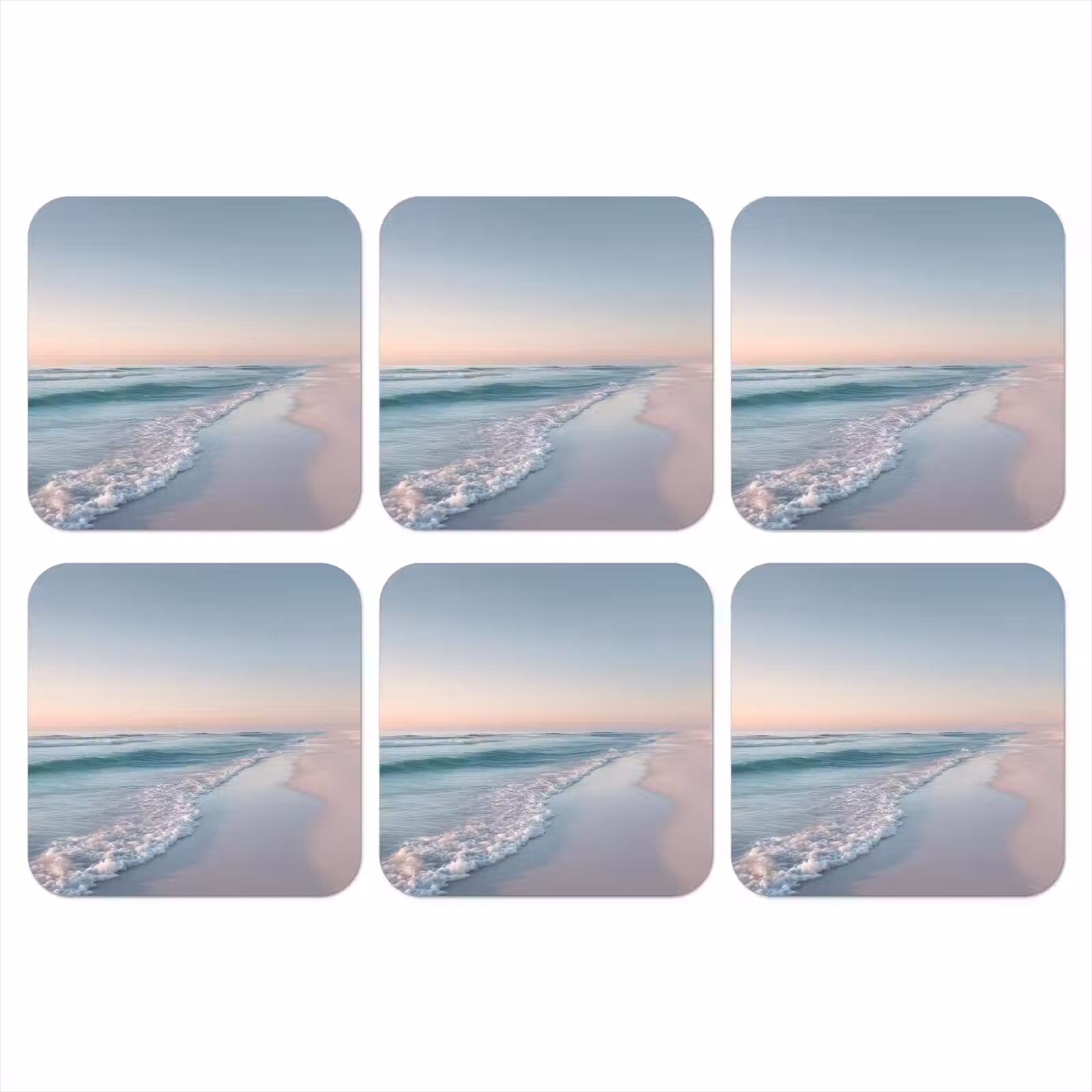 Onderzetter - Kustlijn - Pastel - water — 1