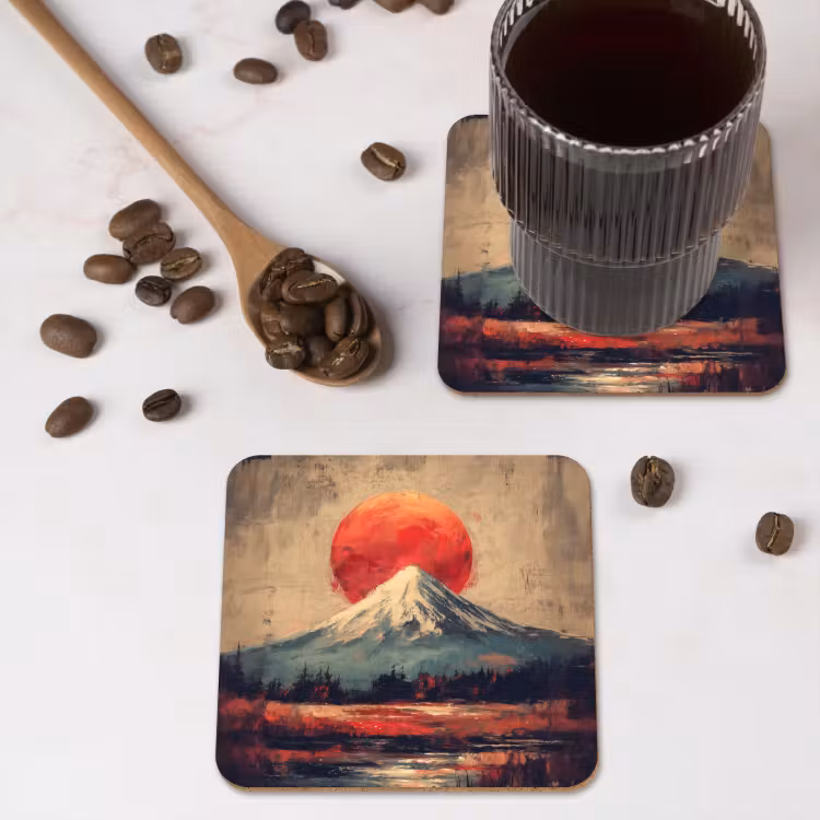 Onderzetter - Bergtop - Sneeuw - Zon — 4
