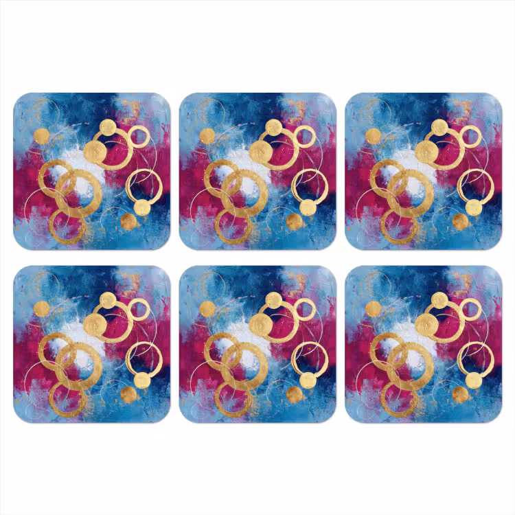 Onderzetter - Cirkels - Goud - Abstract — 1