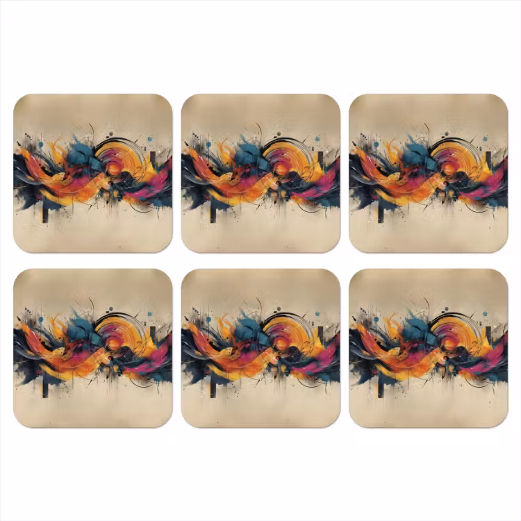 Onderzetter - Explosie - Kleurrijk - Vormen - Abstract — 1