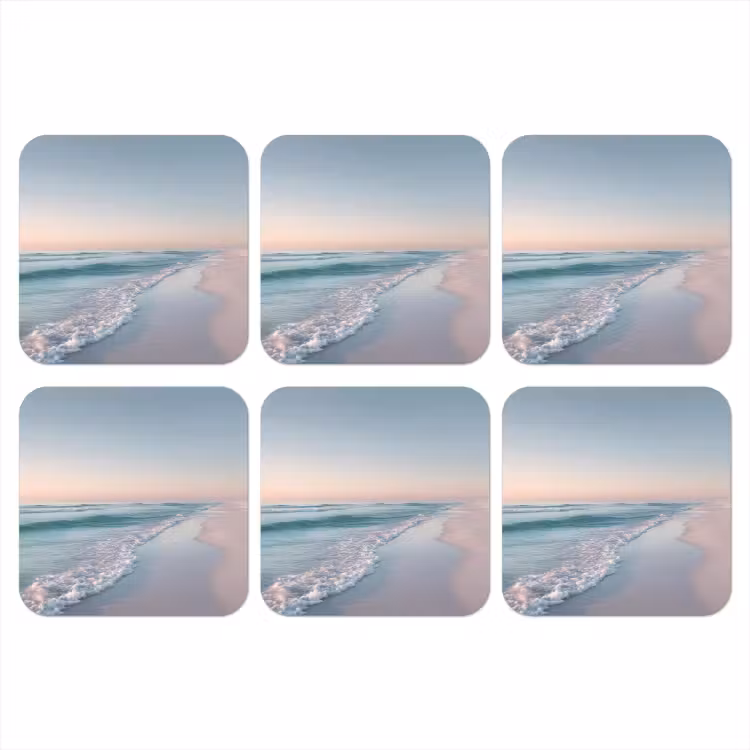 Onderzetter - Kustlijn - Pastel - water — 1