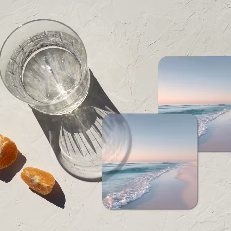 Onderzetter - Kustlijn - Pastel - water — 3