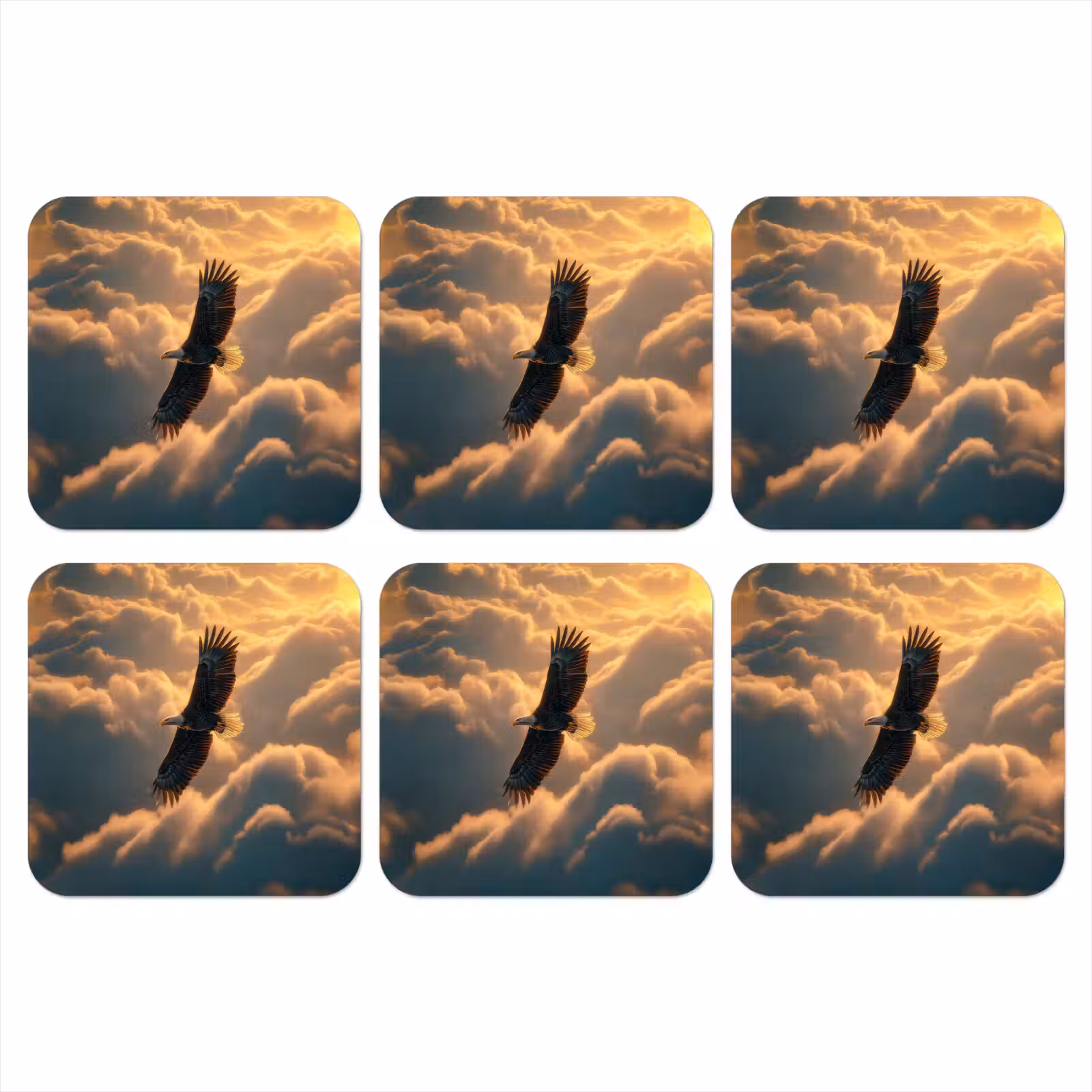 Onderzetter - Adelaar - Wolken - Zon — 1