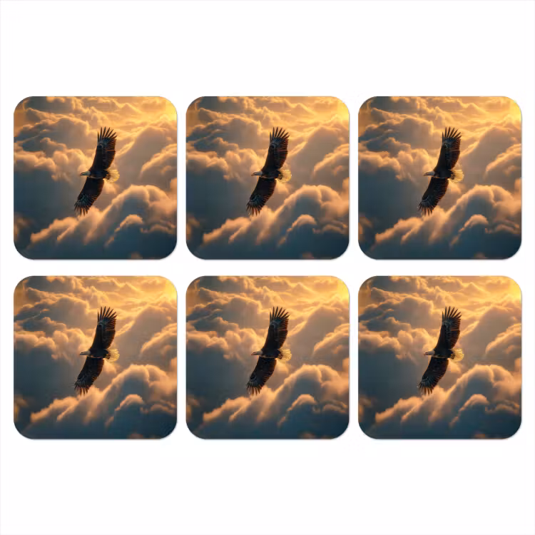 Onderzetter - Adelaar - Wolken - Zon — 1