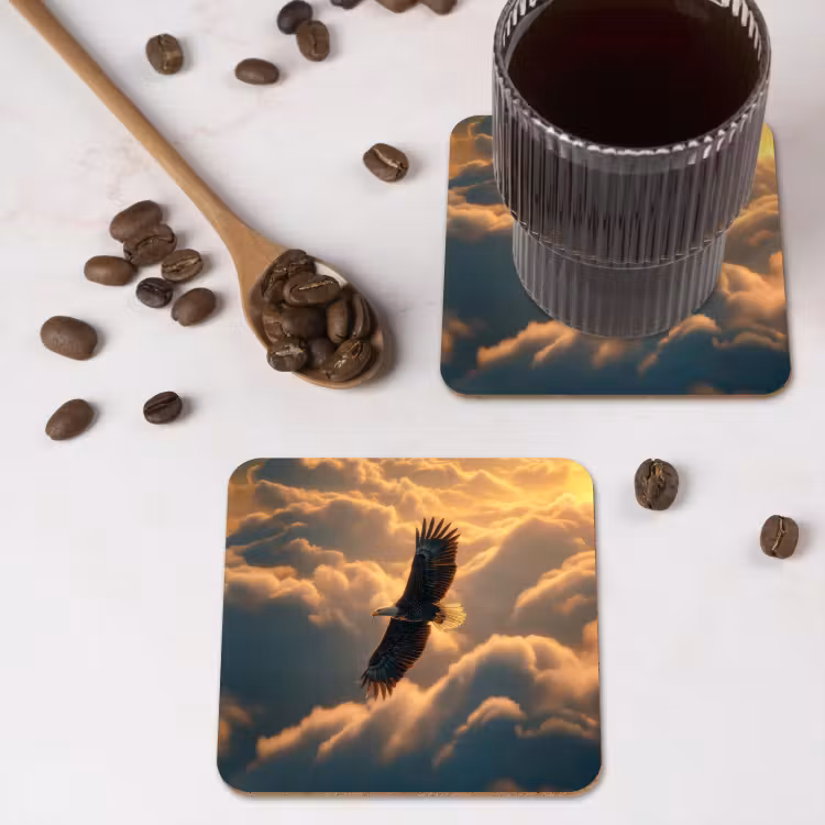 Onderzetter - Adelaar - Wolken - Zon — 4