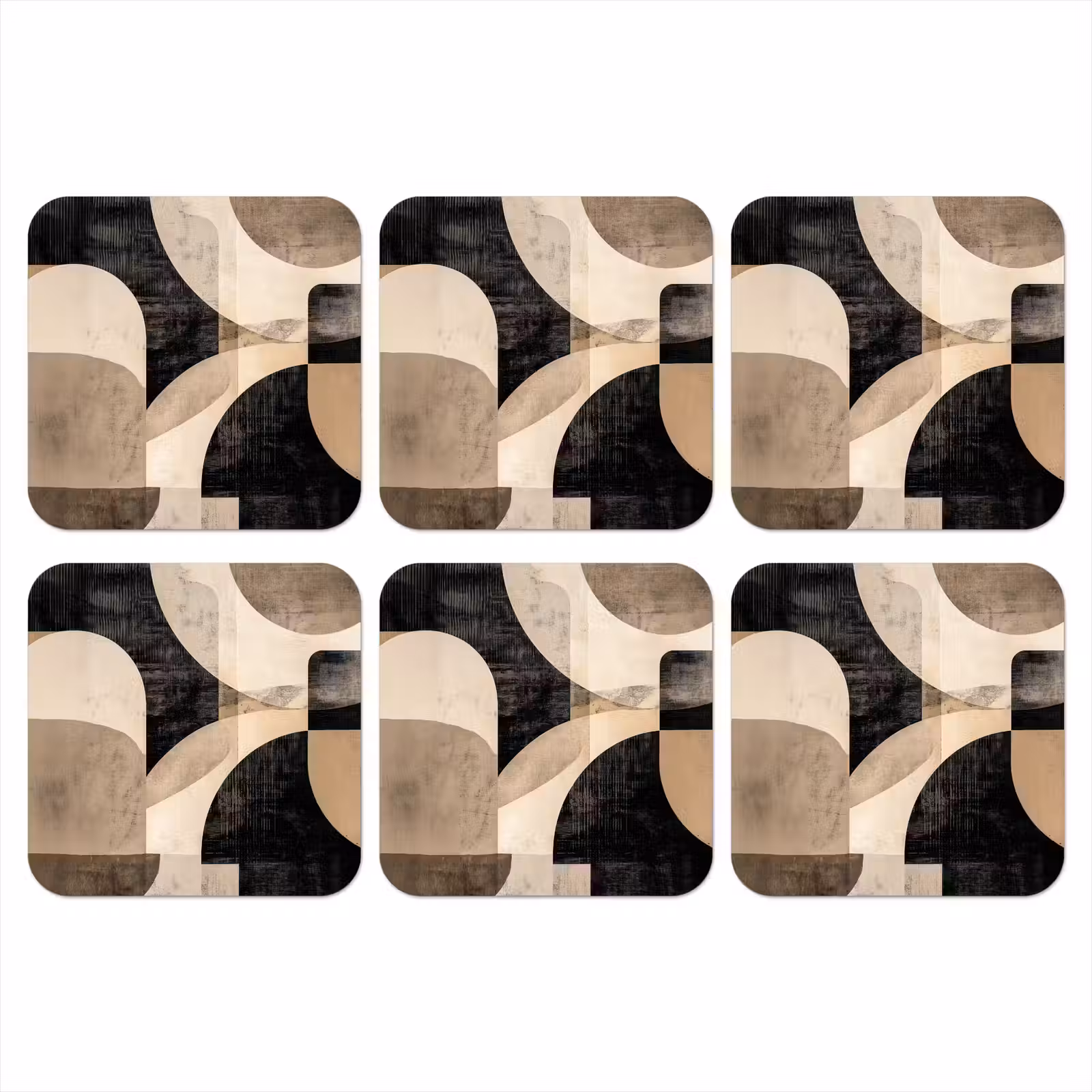 Onderzetter - Abstract - Vormen - Modern - Beige — 1