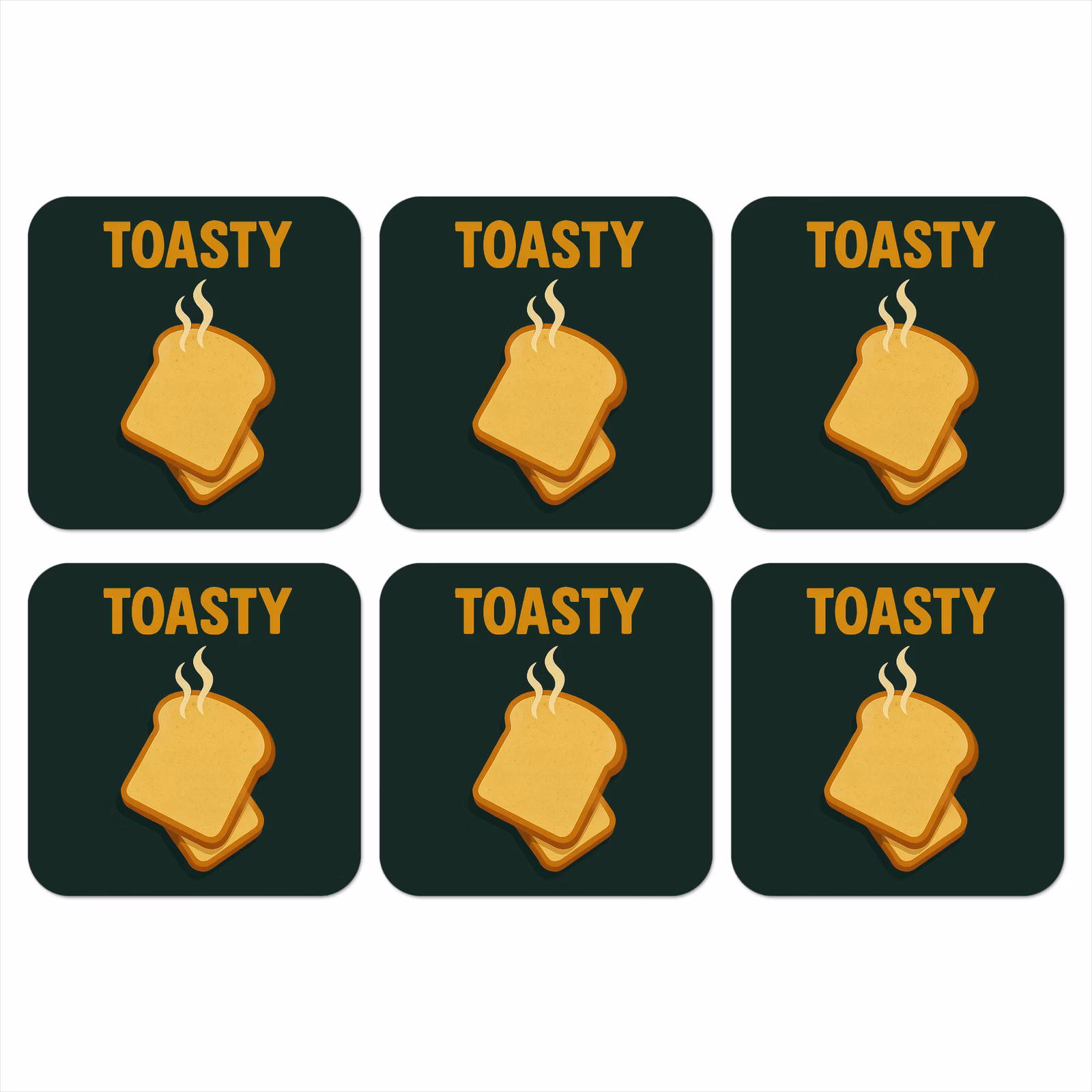 Onderzetter - Brood - Tosti - Groen - Minimalistisch — 1