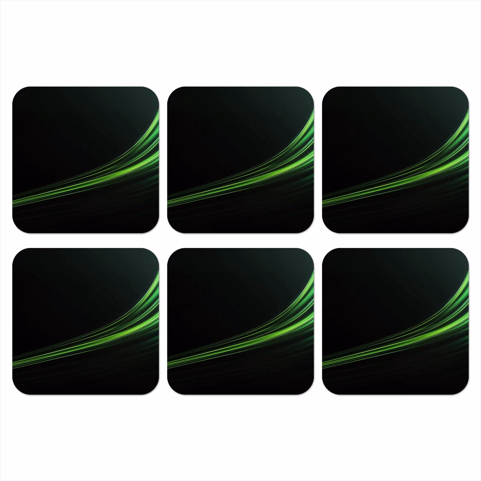 Onderzetter - Gaming - Lijnen - Boog - Groen — 1