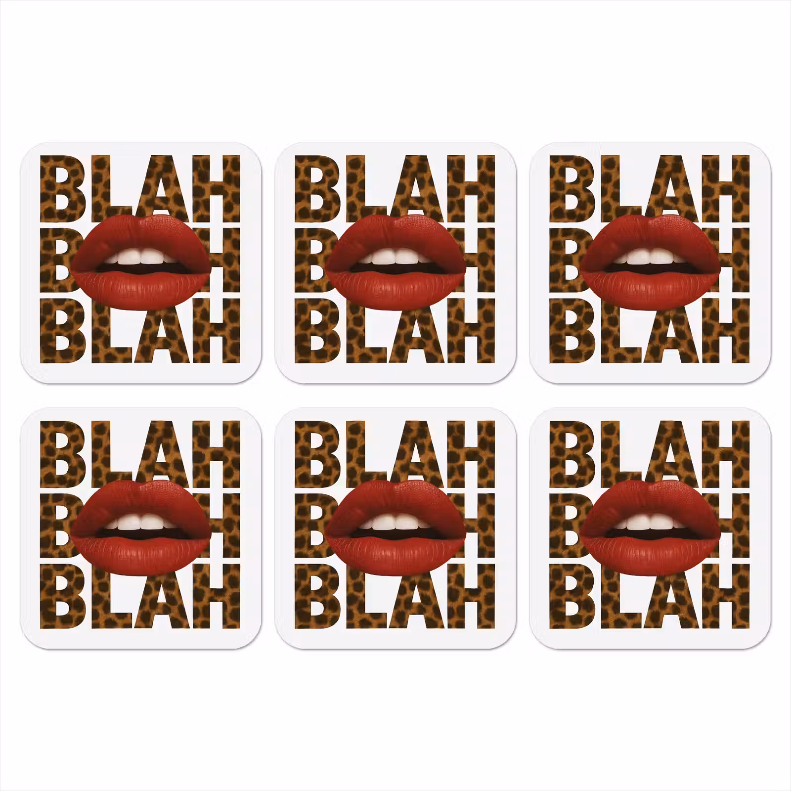 Onderzetter - Lip - Rood - Quote — 1