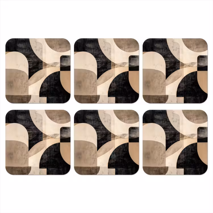 Onderzetter - Abstract - Vormen - Modern - Beige — 1