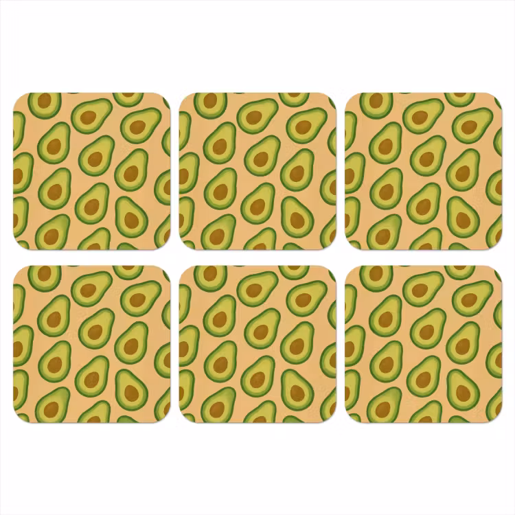 Onderzetter - Avocado - Patroon - Groen - Pit — 1