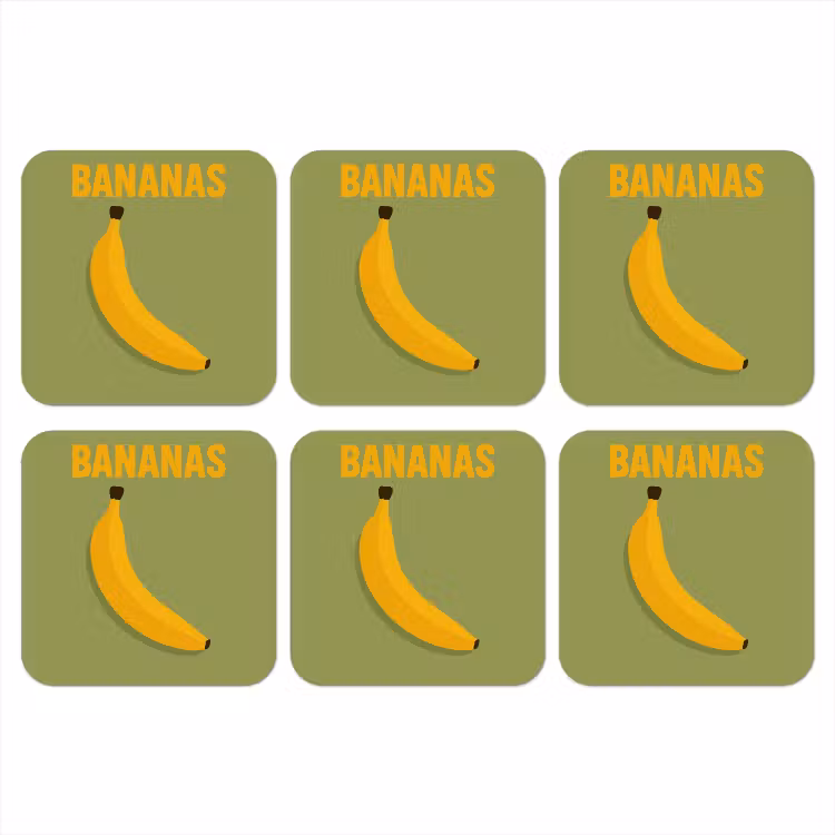 Onderzetter - Banaan - Minimalistisch - Geel — 1