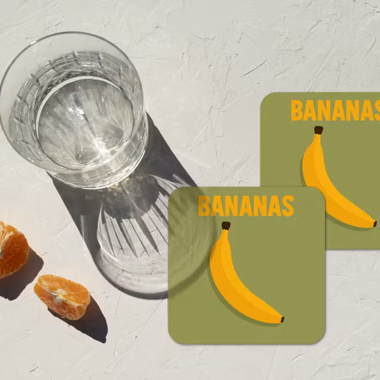 Onderzetter - Banaan - Minimalistisch - Geel — 3