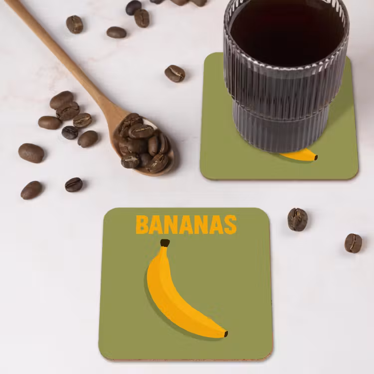 Onderzetter - Banaan - Minimalistisch - Geel — 4