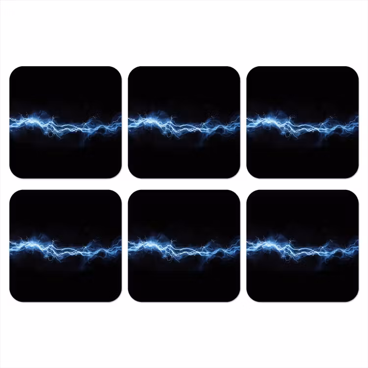 Onderzetter - Gaming - Bliksemflits - Blauw - Energie — 1