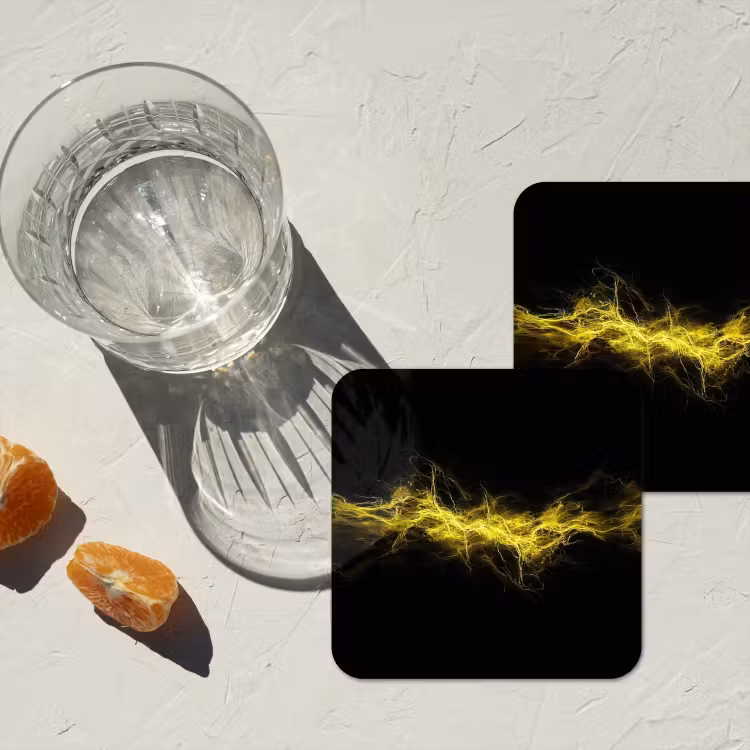 Onderzetter - Gaming - Elektriciteit - Geel - Energie — 3