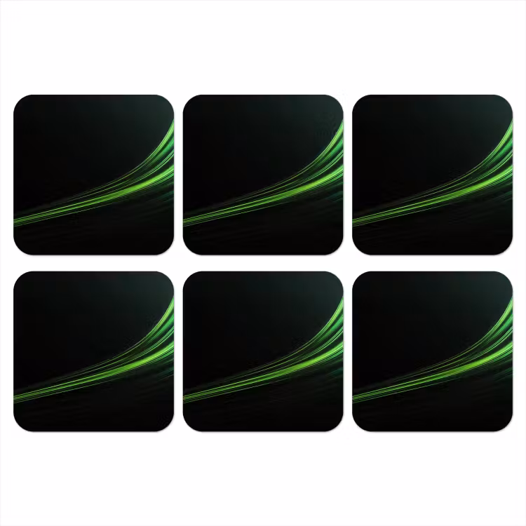 Onderzetter - Gaming - Lijnen - Boog - Groen — 1