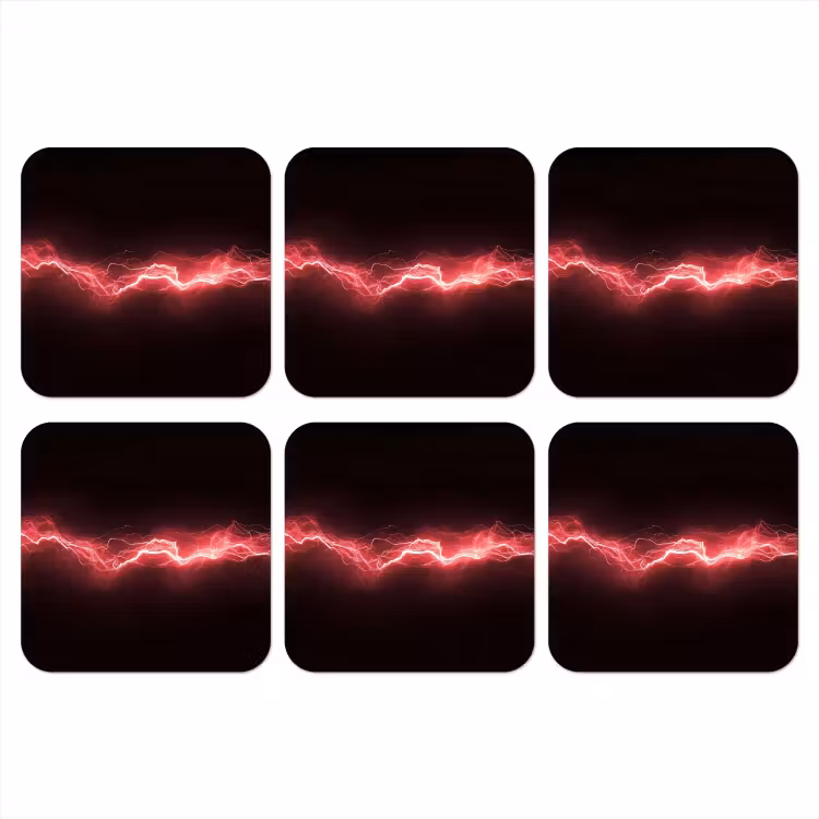 Onderzetter - Gaming - Rood - Elektriciteit - Energie - Lijn — 1