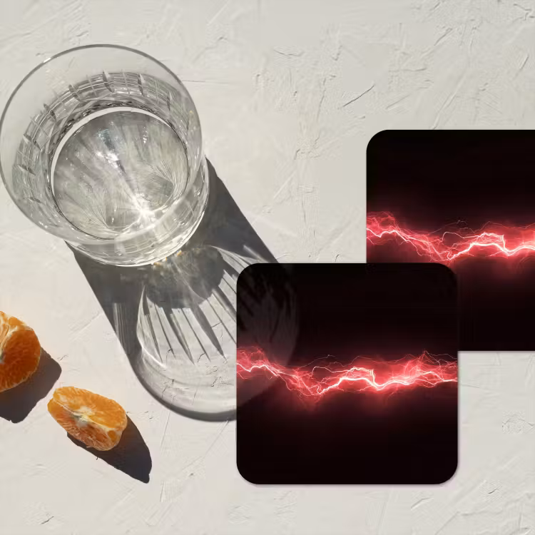 Onderzetter - Gaming - Rood - Elektriciteit - Energie - Lijn — 3