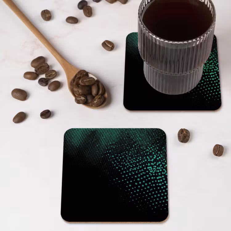 Onderzetter - Gaming - Stippen - Groen - Vervagen — 4