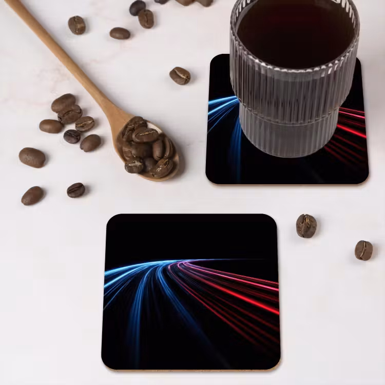Onderzetter - Gaming - Strepen - Gebogen - Blauw — 4