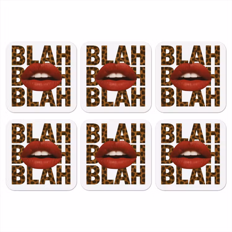 Onderzetter - Lip - Rood - Quote — 1