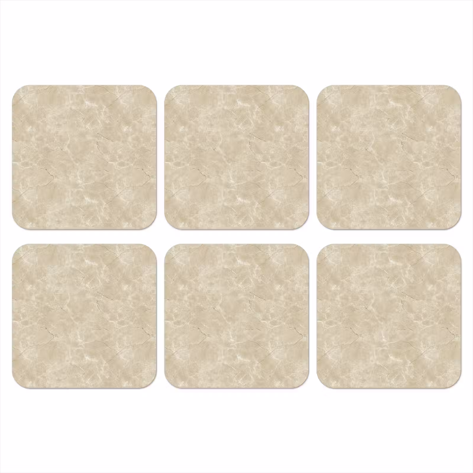 Onderzetter - Lichtbeige - Marmer - Diffusie adering — 1