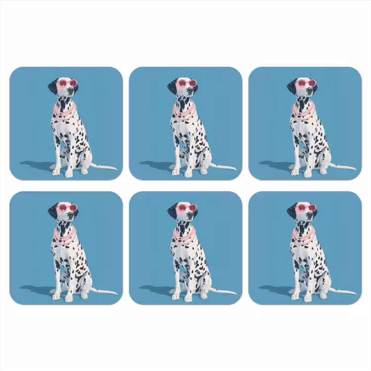 Onderzetter - Dalmatiër - Zonnebril - Blauw — 1