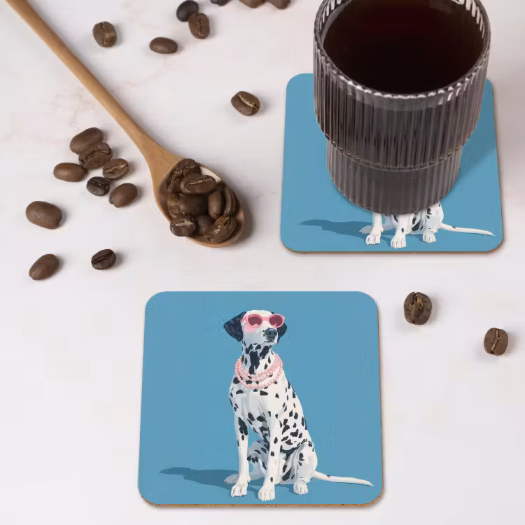 Onderzetter - Dalmatiër - Zonnebril - Blauw — 4