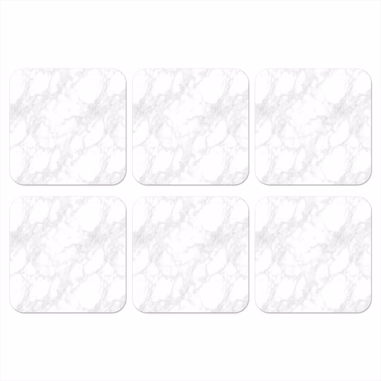 Onderzetter - Minimalistisch - Wit - Grijze aders — 1