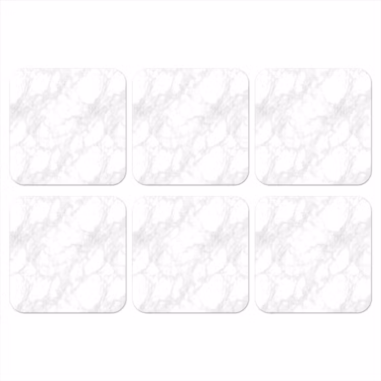 Onderzetter - Minimalistisch - Wit - Grijze aders — 1