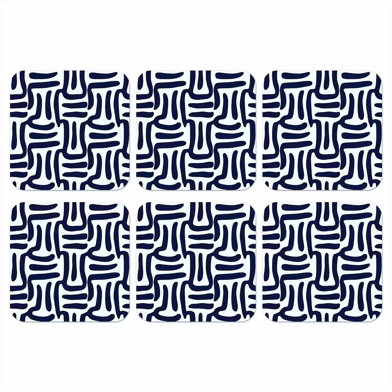 Onderzetter - Abstract - Modern - Blauw — 1