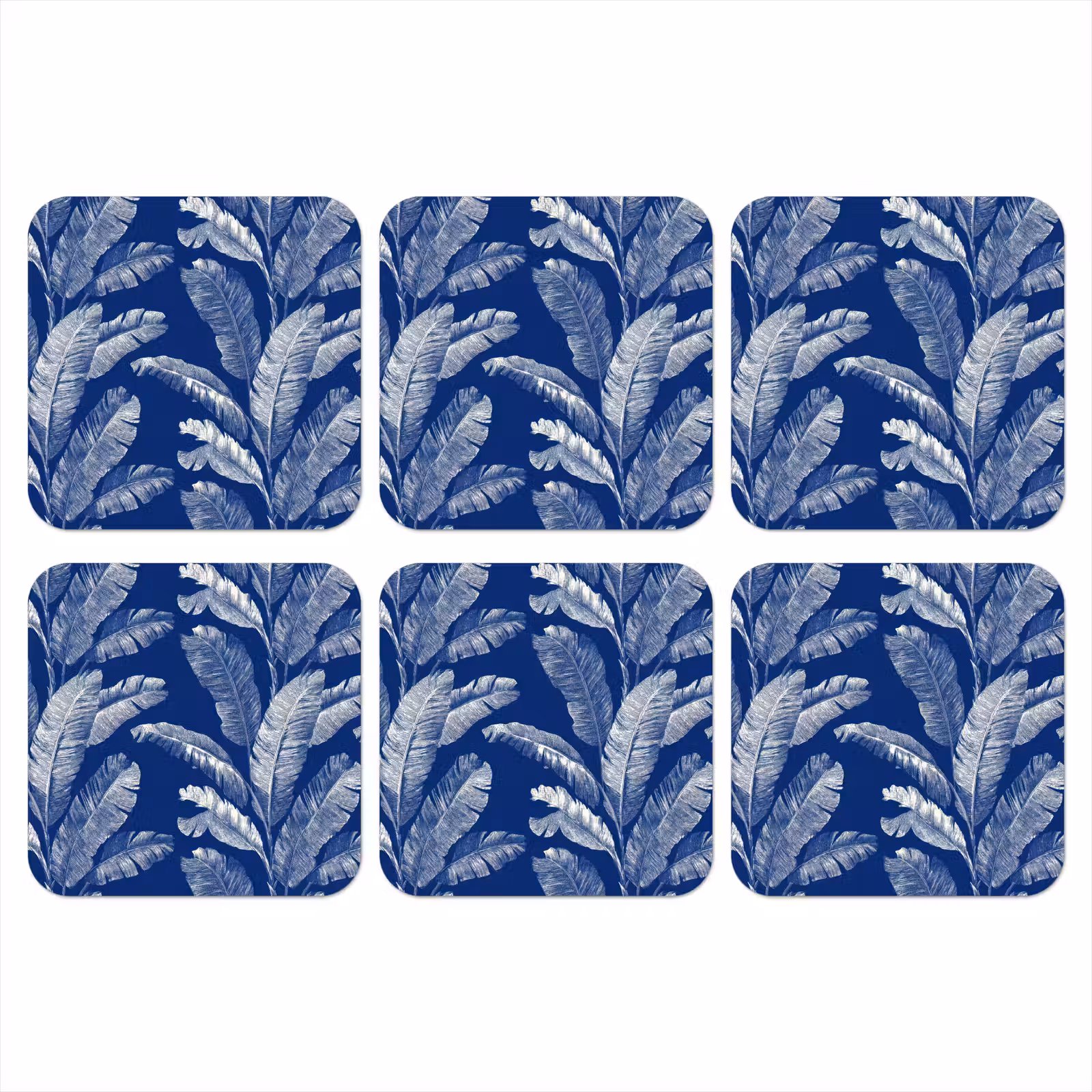 Onderzetter - Blad - Palm - Blauw — 1