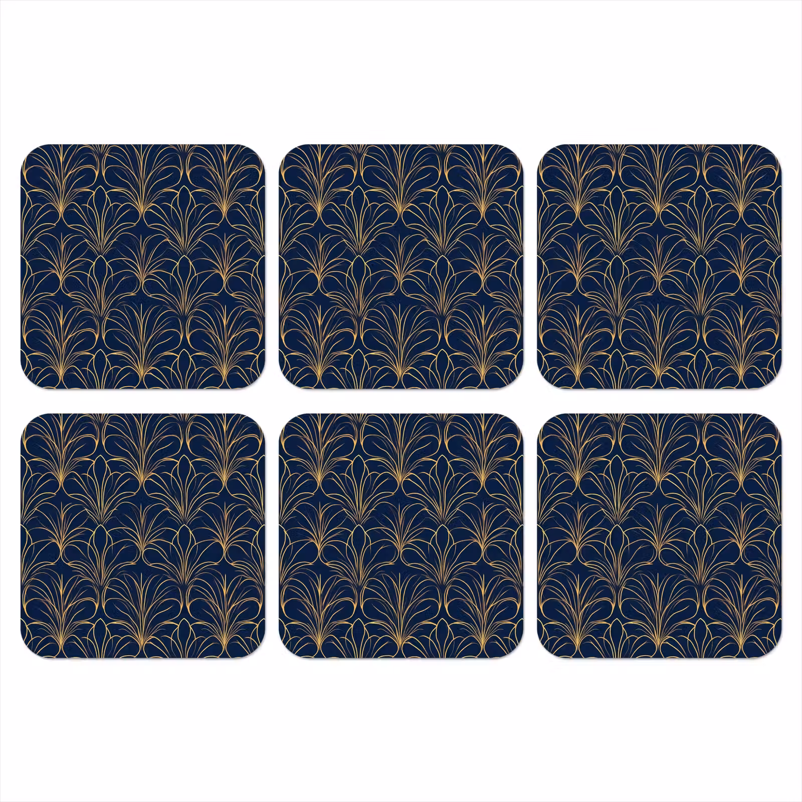 Onderzetter - Deco - Waaier - Blauw — 1