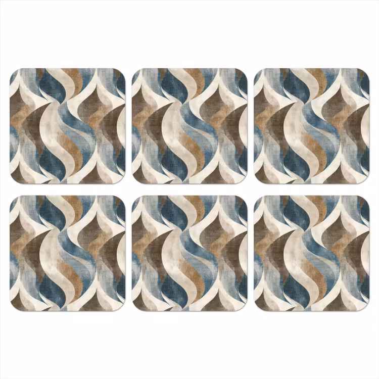 Onderzetter - Abstract - Golven - Kleurrijk — 1
