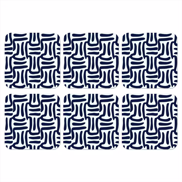 Onderzetter - Abstract - Modern - Blauw — 1