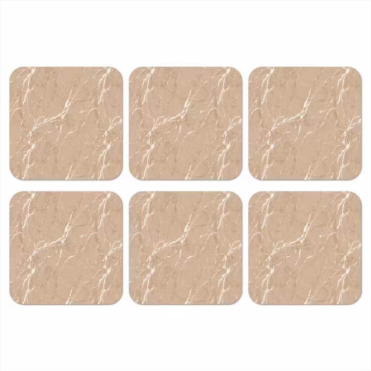 Onderzetter​ - Beige - Marmer - Organisch - Wit — 1