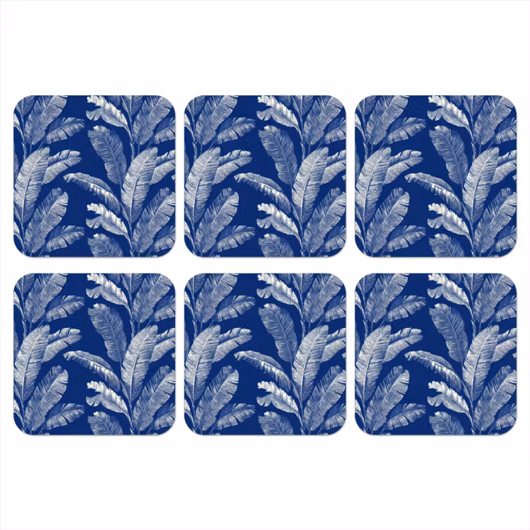 Onderzetter - Blad - Palm - Blauw — 1
