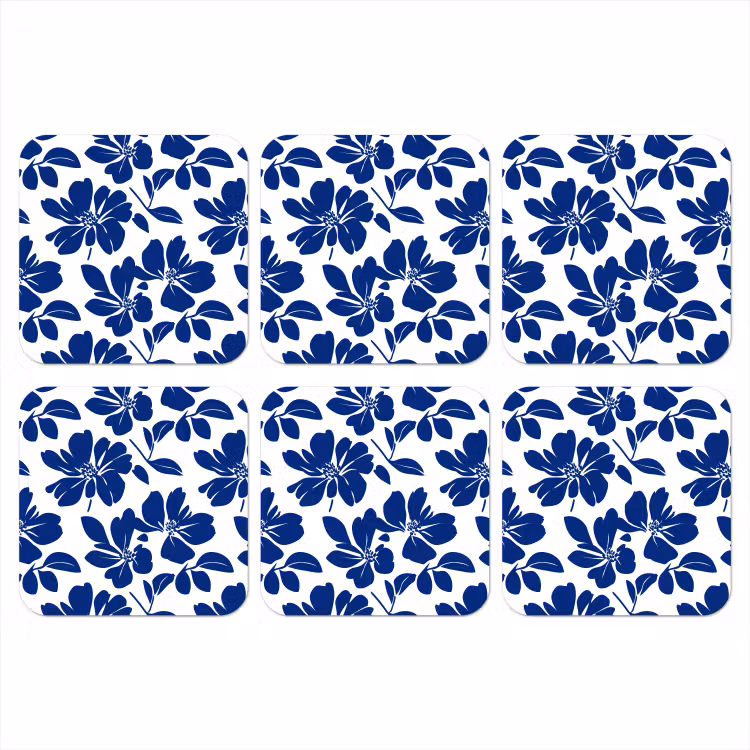 Onderzetter​ - Floraal - Modern - Blauw — 1