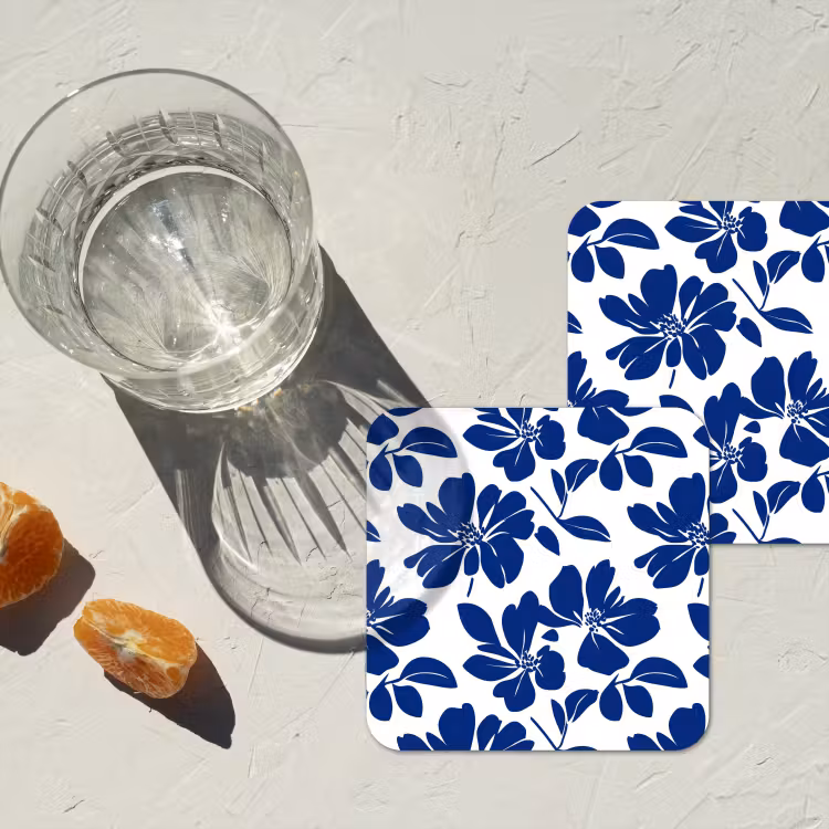 Onderzetter​ - Floraal - Modern - Blauw — 3